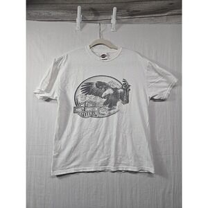 A D Farrow Co. Harley Davidson Shop Long Sleeve Shirt‎ Men's Medium Sunbury Ohio